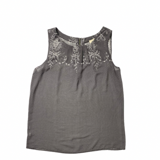 Ann Taylor LOFT Sleeveless Blouse – Round Neck – Zipper Back – Size Large – 100% Polyester
