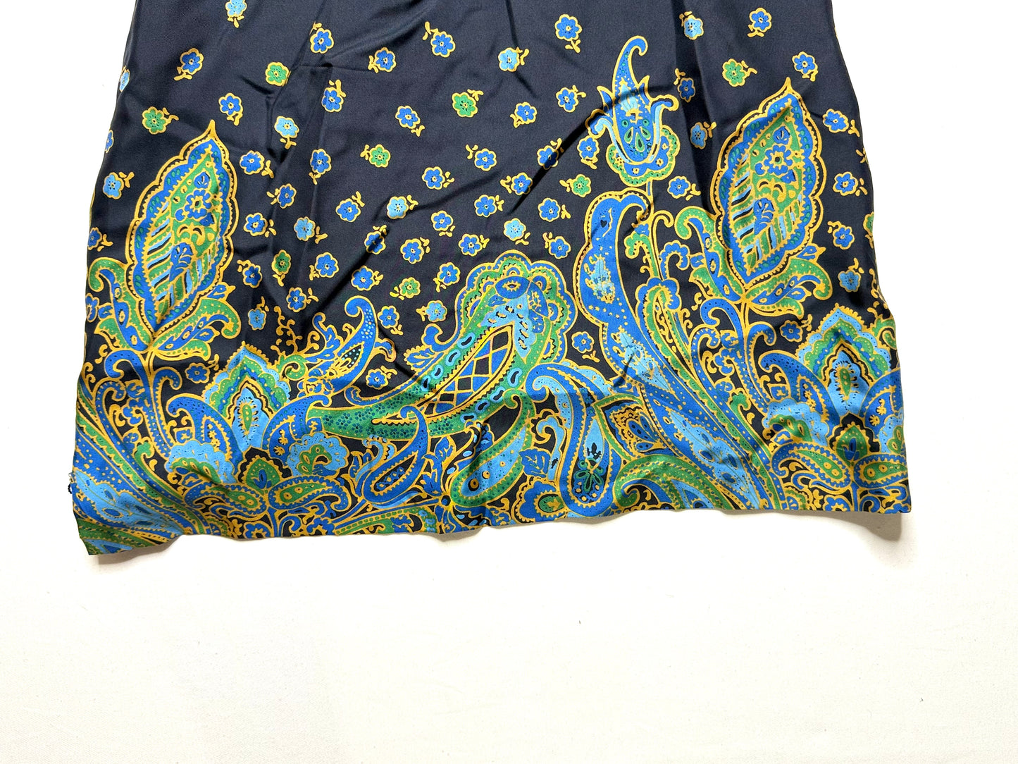 Tibi Blue Paisley Print Silk-Blend Sleeveless V-Neck Dress – Size 4