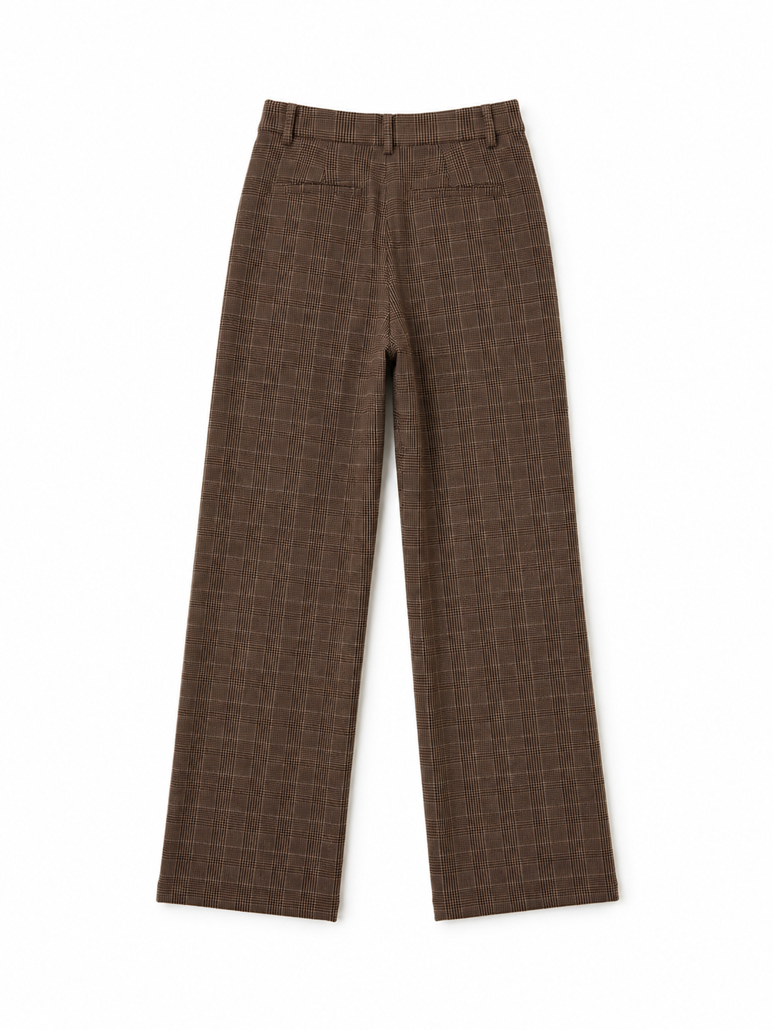 PAIGE Brown Plaid Wide Leg Pants Size 2 Mid Rise Trouser Career Chic Pants