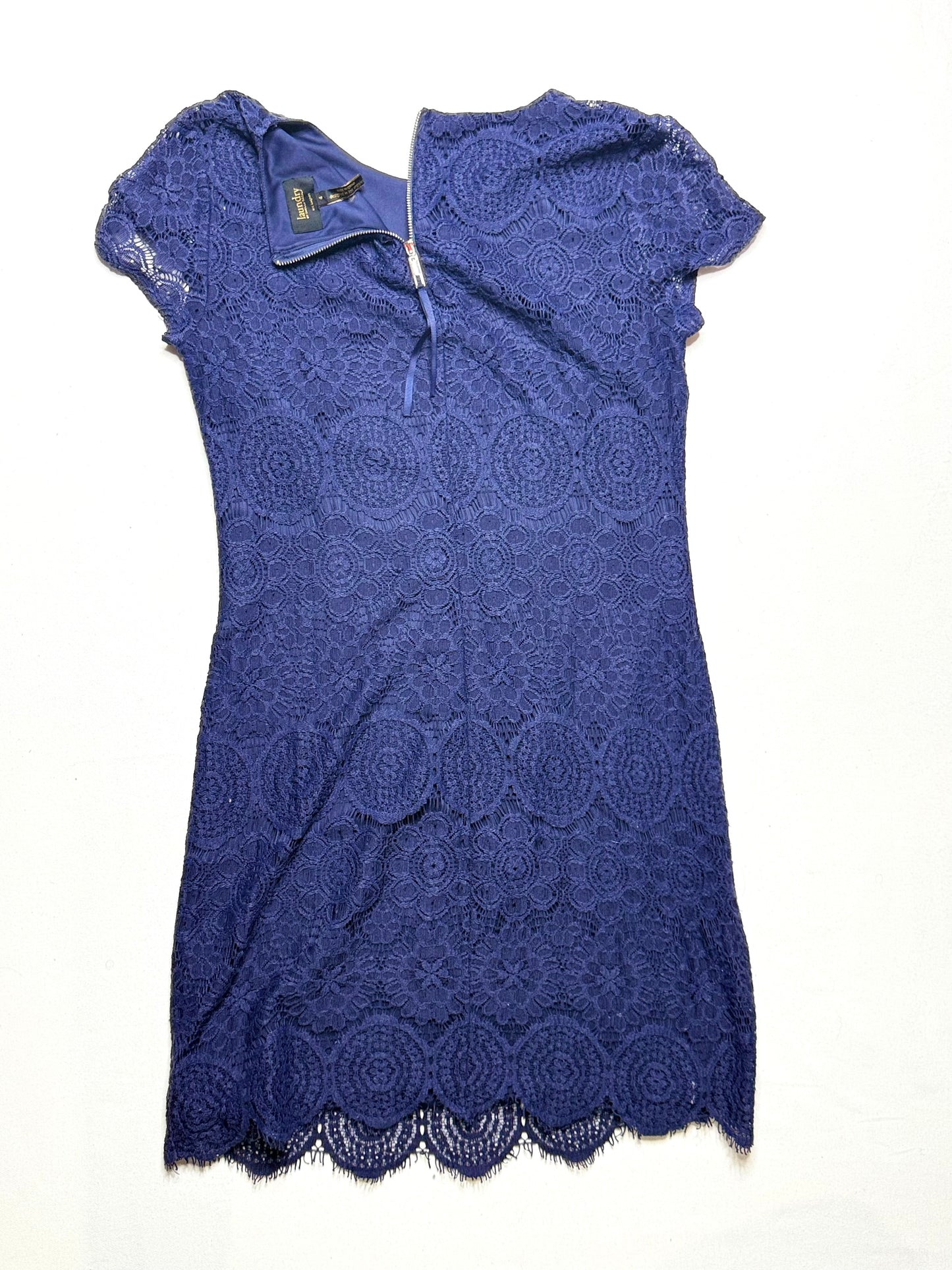 Laundry by Shelli Segal Navy Lace Dress Size 4