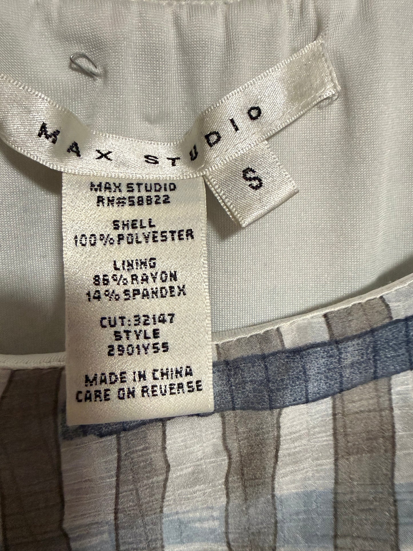 Max Studio Blue-Gray Plaid Spaghetti-Strap Mini Dress Size Small
