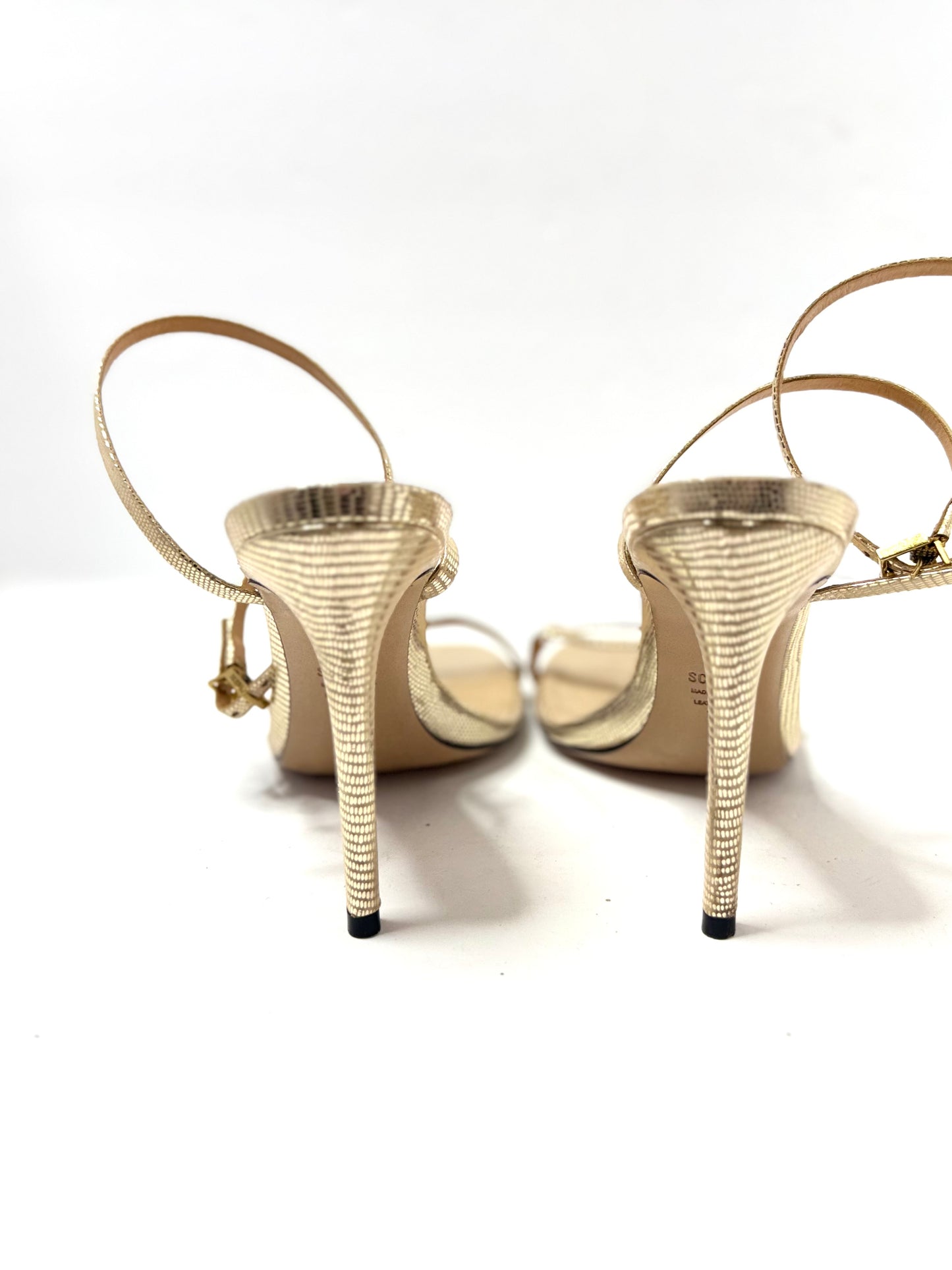 Schultz Metallic Gold Strappy Leather Open Toe Sandals Size 11 –