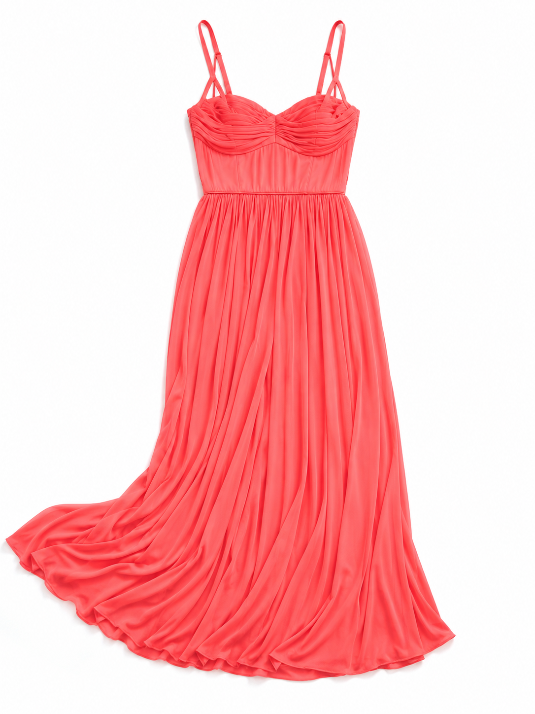 Jessica Simpson Hot Pink Spaghetti Strap Maxi Gown Dress Size 2