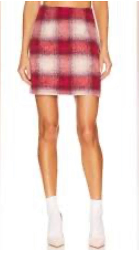 Revolve Mink Pink Plaid Mini Skirt Size Medium