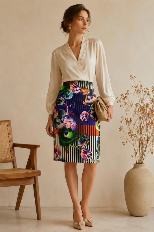 Clover Canyon Multicolored Pencil Skirt – Size Small (NWT)