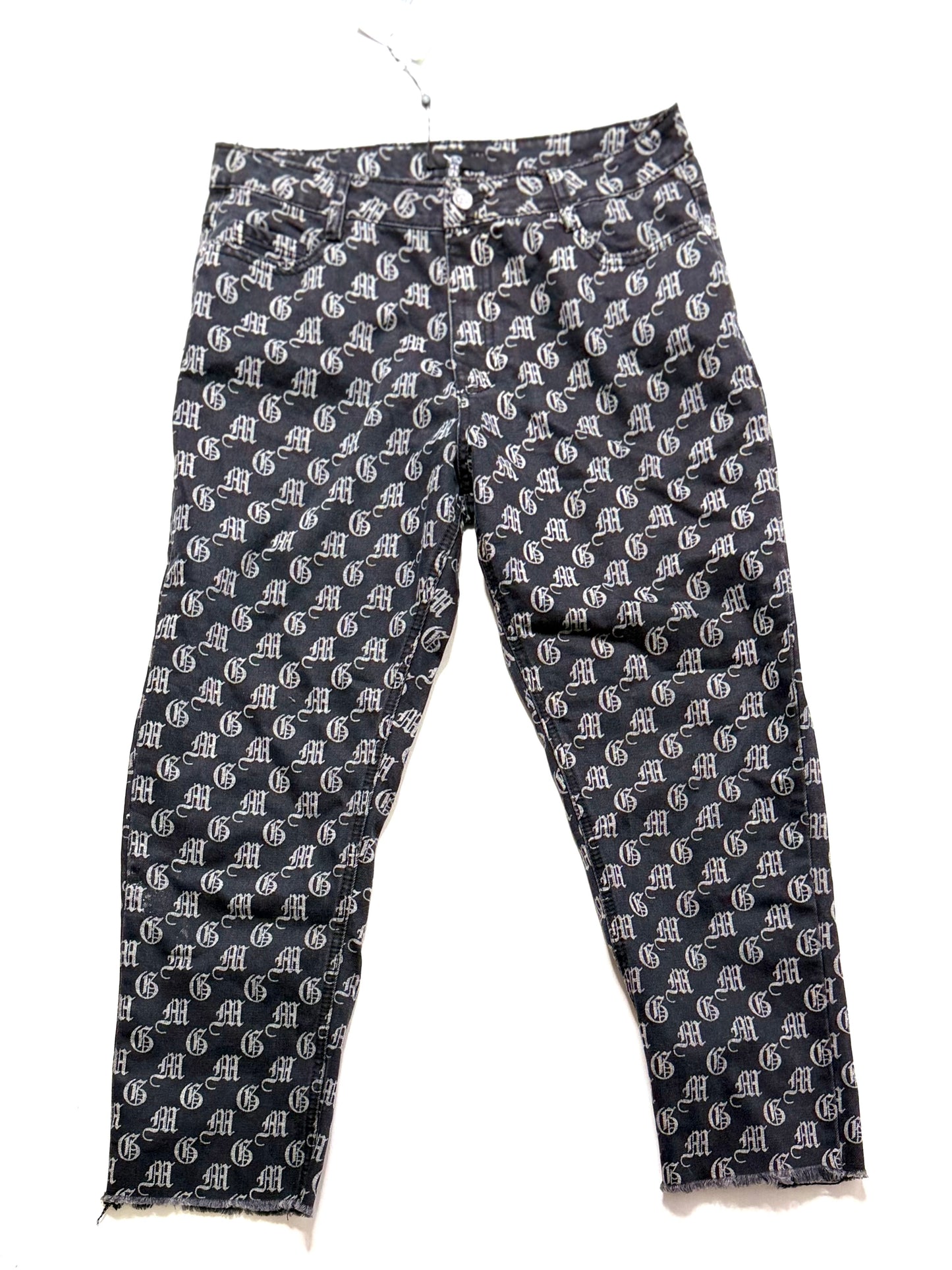 Missguided Wrath Premium Logo Print High Rise Straight Leg Jeans Size 10 NWT Y2K