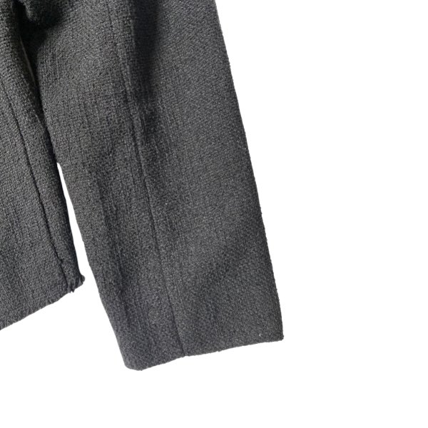 Ann Taylor Loft Black Tweed Blazer – Size 12, Fringe Detail