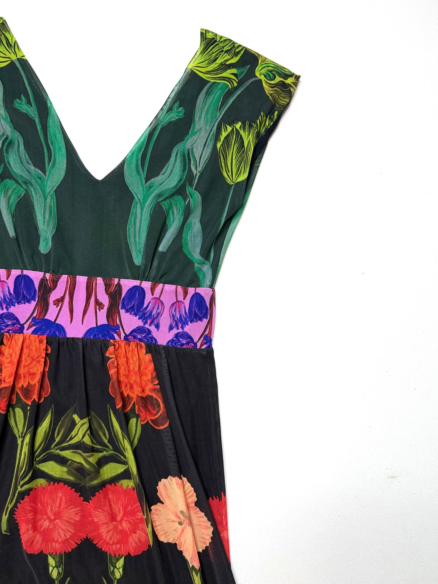 Desigual x Christian Lacroix Floral Mesh Carmen Dress – Size Small