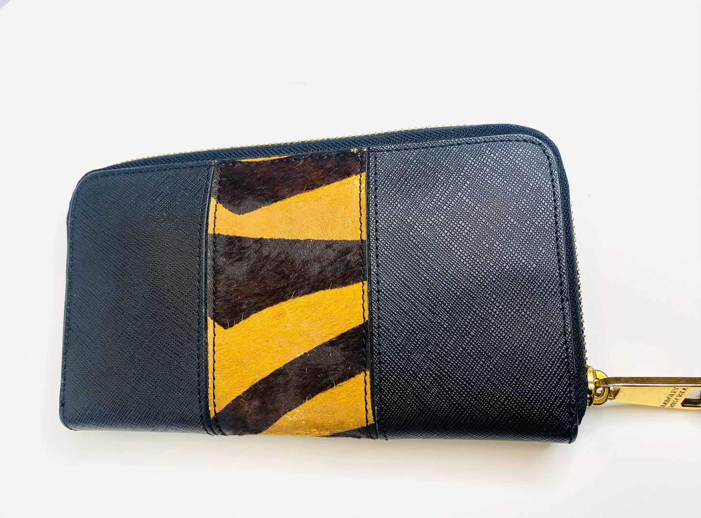 Badgley Mischka Zebra Print Leather Wallet