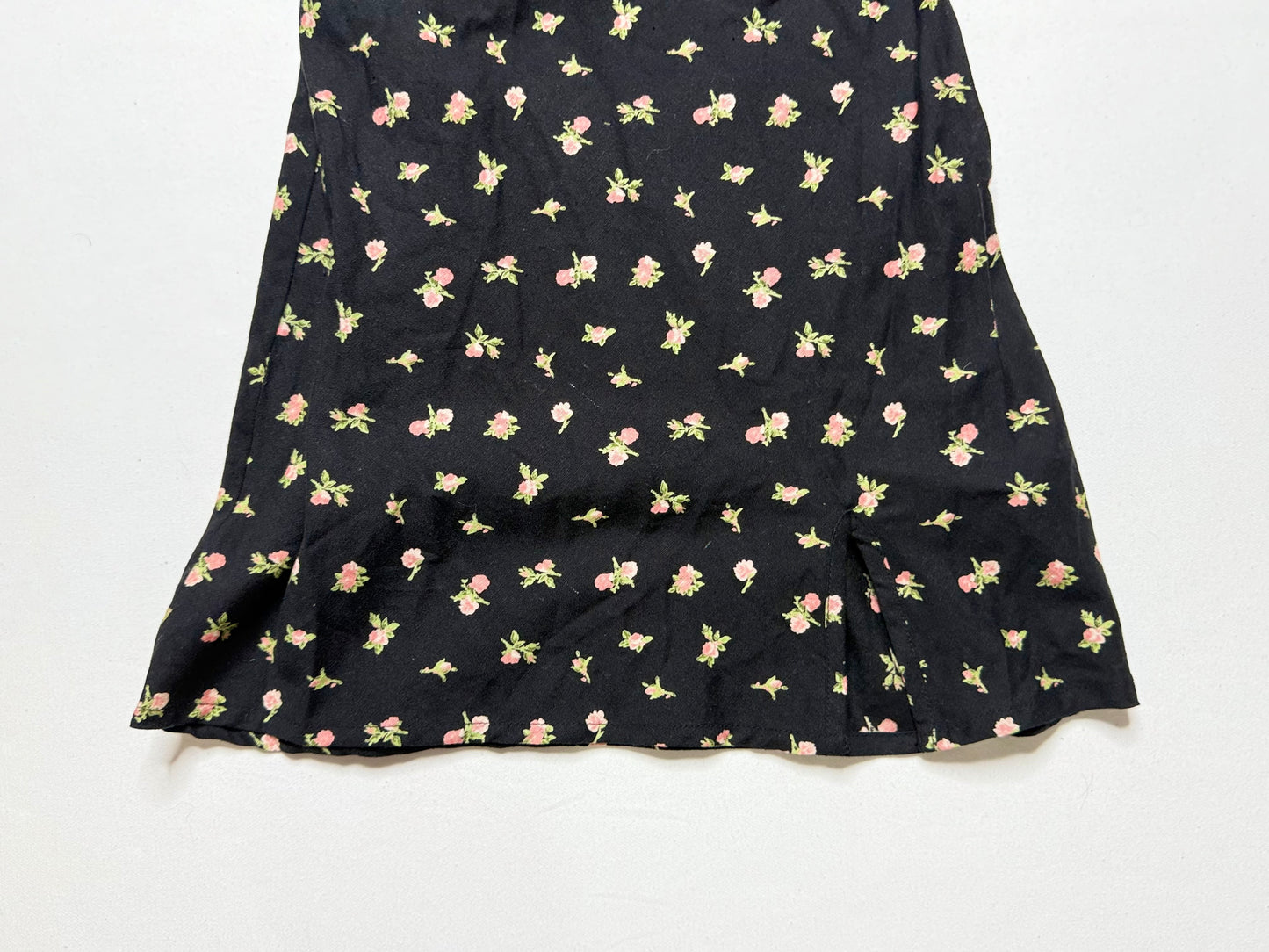 ASOS Black Rose Print Slip Dress – Size 0