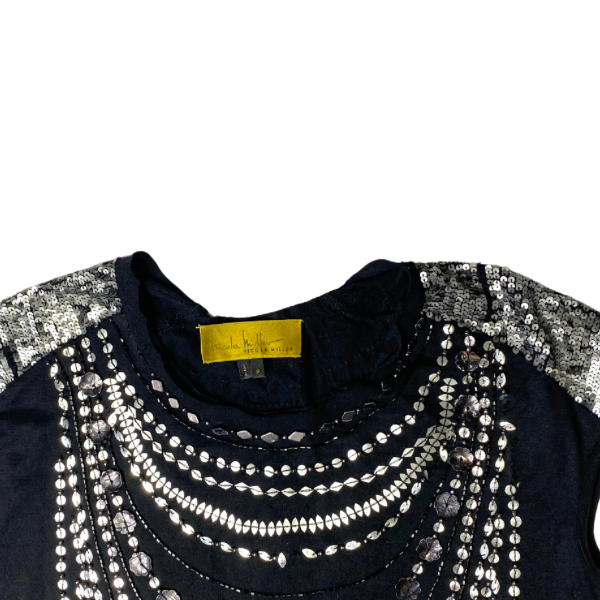 Nicole Miller Sequin & Beaded Sheath Dress Size 2