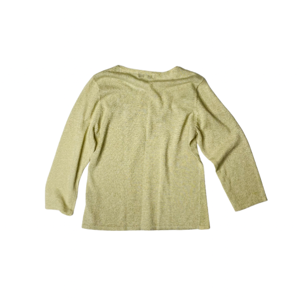Carducci Hand-Beaded & Pearl Embellished Sweater – Cream & Metallic Gold