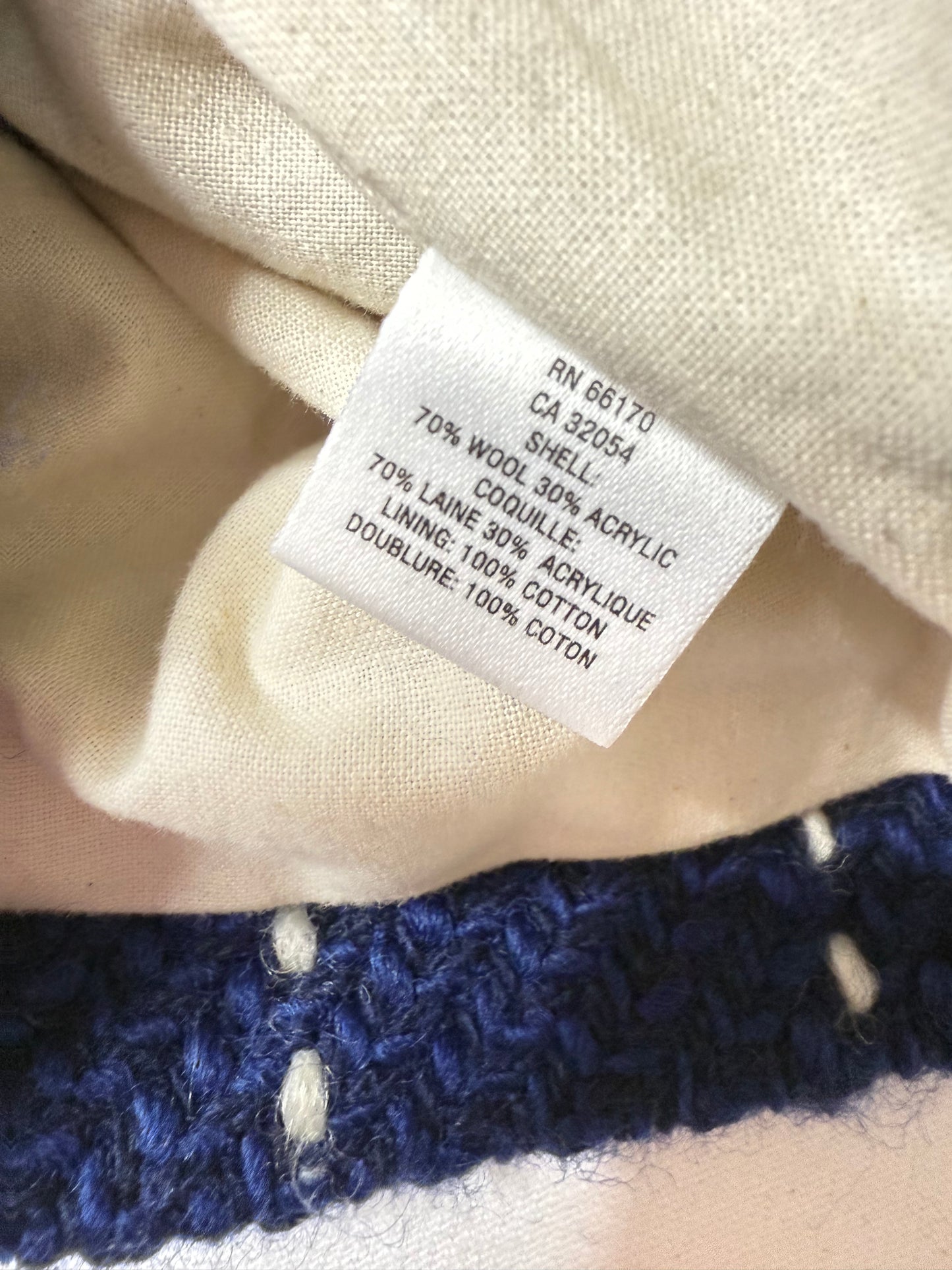 Maeve Anthropologie Tweed Plaid Skirt Women’s Size 2 Navy White Wool Blend