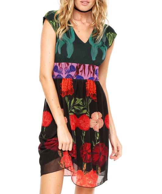 Desigual x Christian Lacroix Floral Mesh Carmen Dress – Size Small
