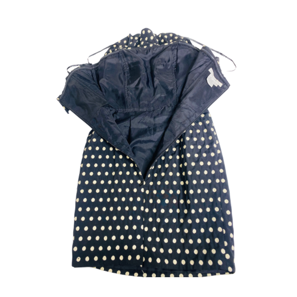 Maggy London Strapless Black Polka Dot Dress Sz6