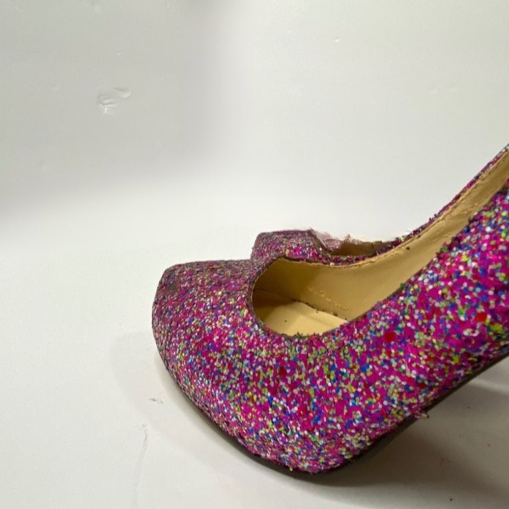 Michael Antonio Glitter Pink Stiletto Heels Size 7 NWT